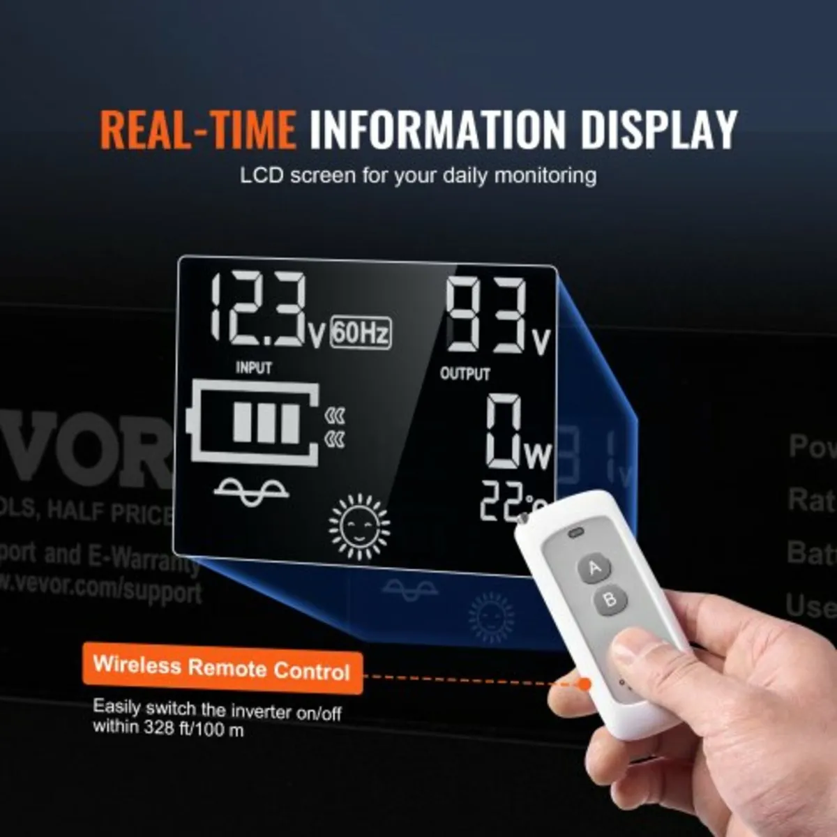 Pure Sine Wave Inverter, 2000 Watt, DC 12V to AC 2 - Image 4