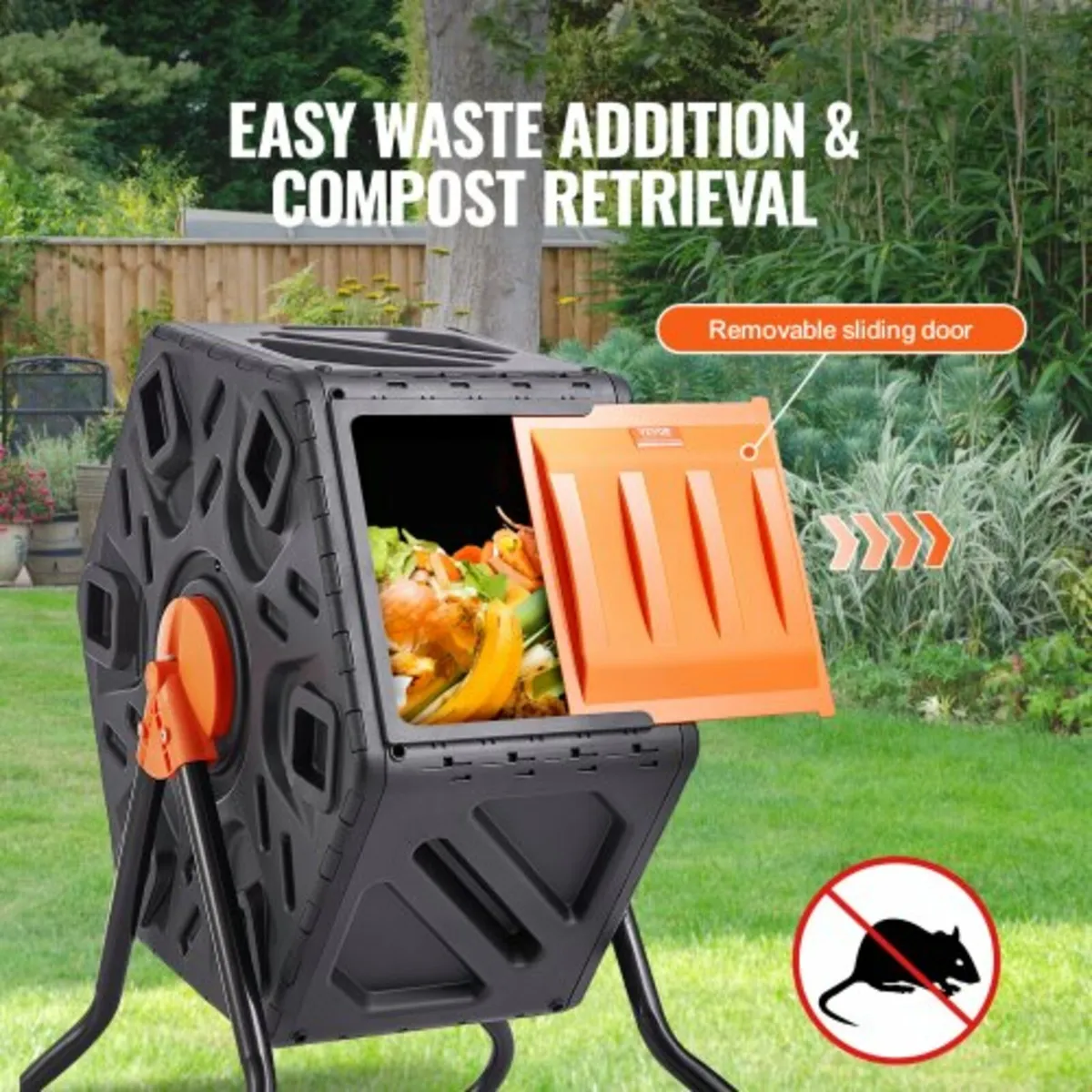 Compost Bin, 70 L Small Composting Tumbler, Compac - Image 3