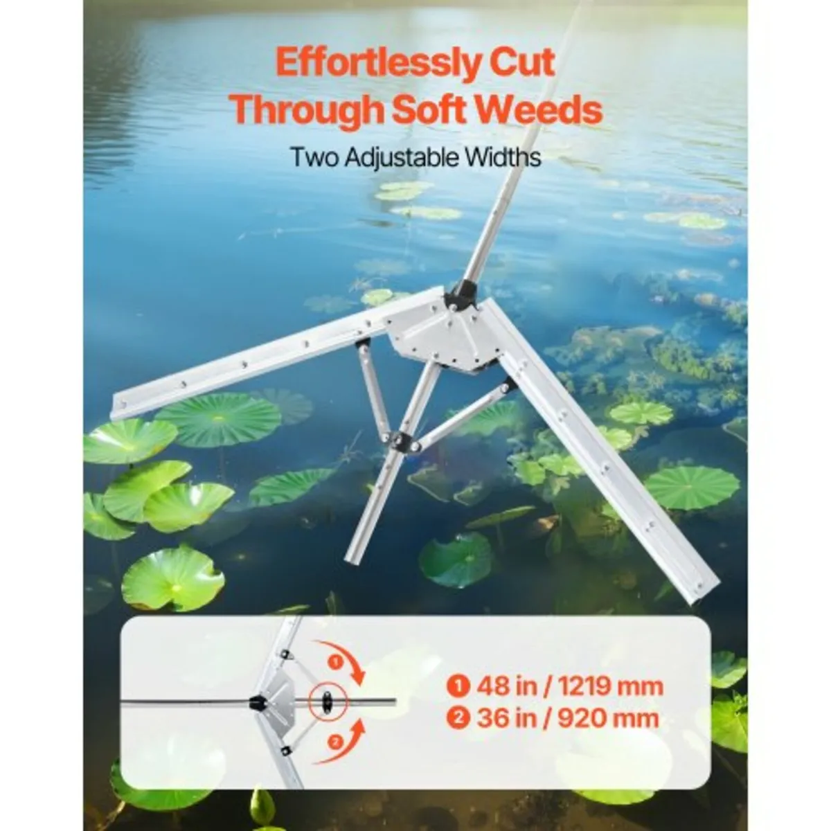 Lake Weed Cutter Pond Aquatic Plant Cutting Tool w - Image 3