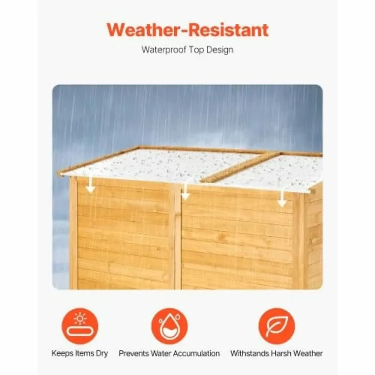 Outdoor Storage Shed, Large Wooden Outside Storage - Image 4