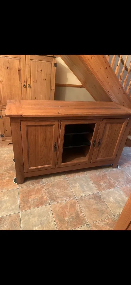 Solid Wood Sideboard Media Storage Cabinet - Image 1