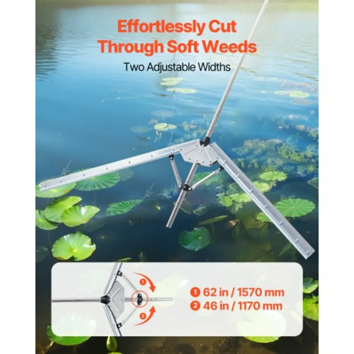 Lake Weed Cutter Pond Aquatic Plant Cutting Tool w - Image 2