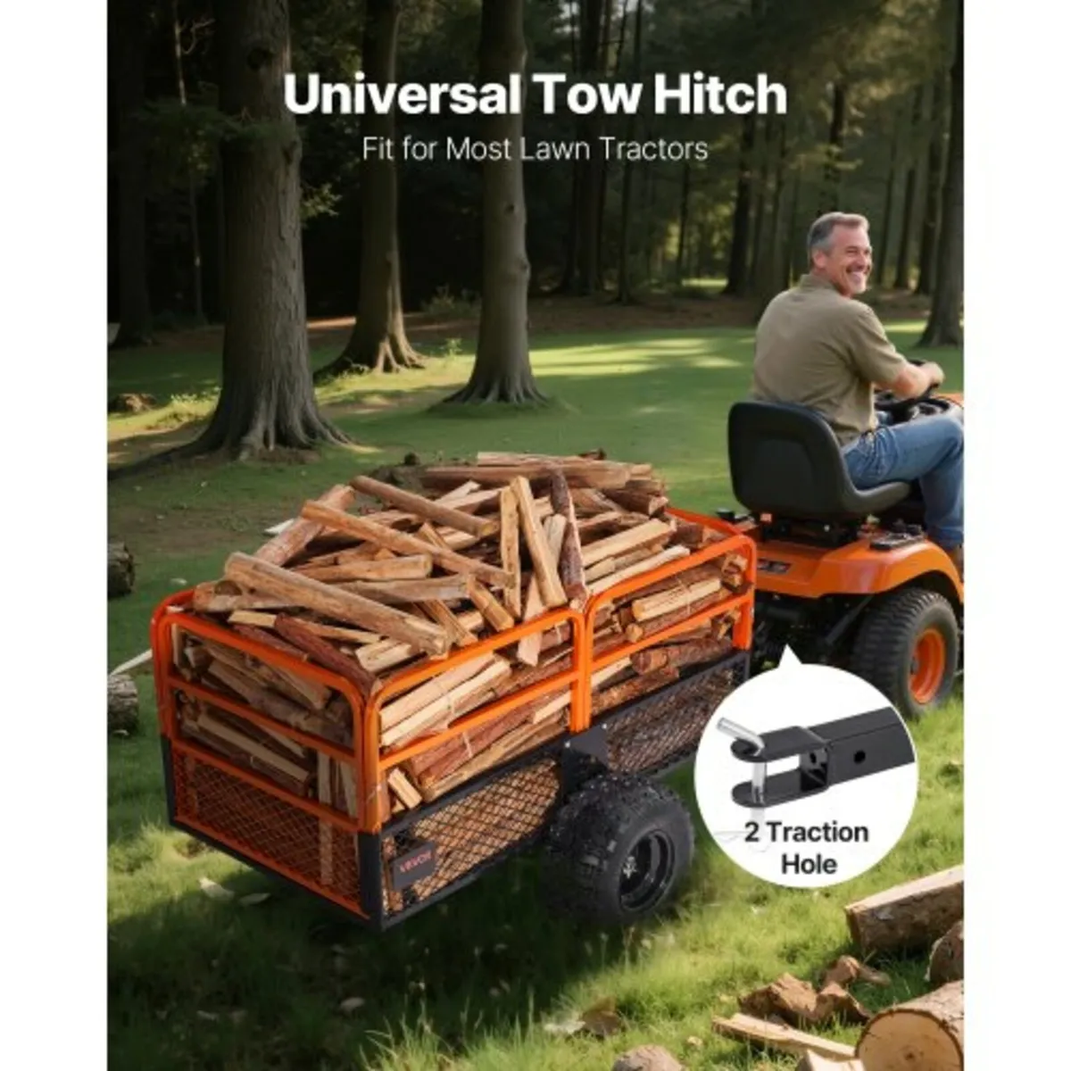 Dump Trailer 1800 lbs 28 Cu. Ft Tow Behind Steel G - Image 3