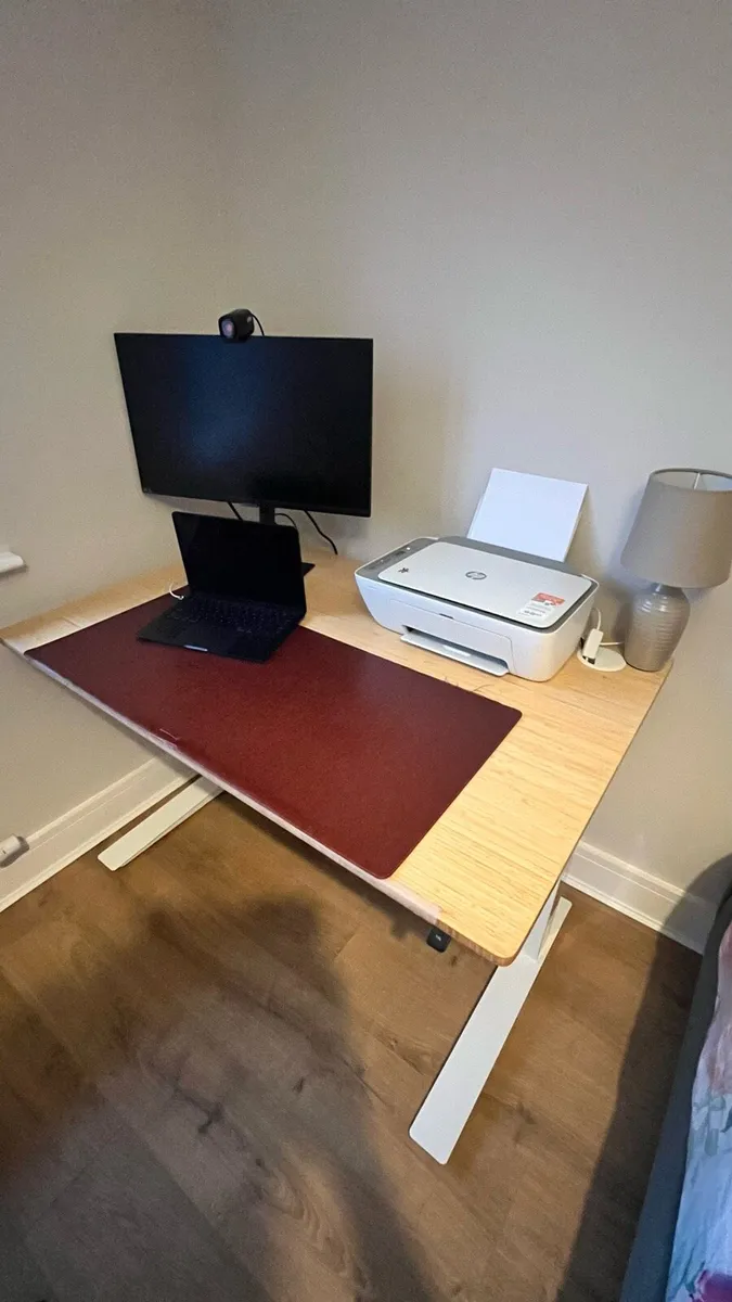 Electric Standing Desk - Jarvis Bamboo - Image 1