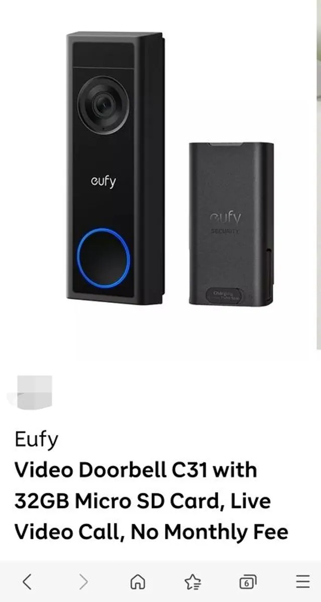 Eufy camera doorbell - 2 to sell. Purchased but never used. - Image 1