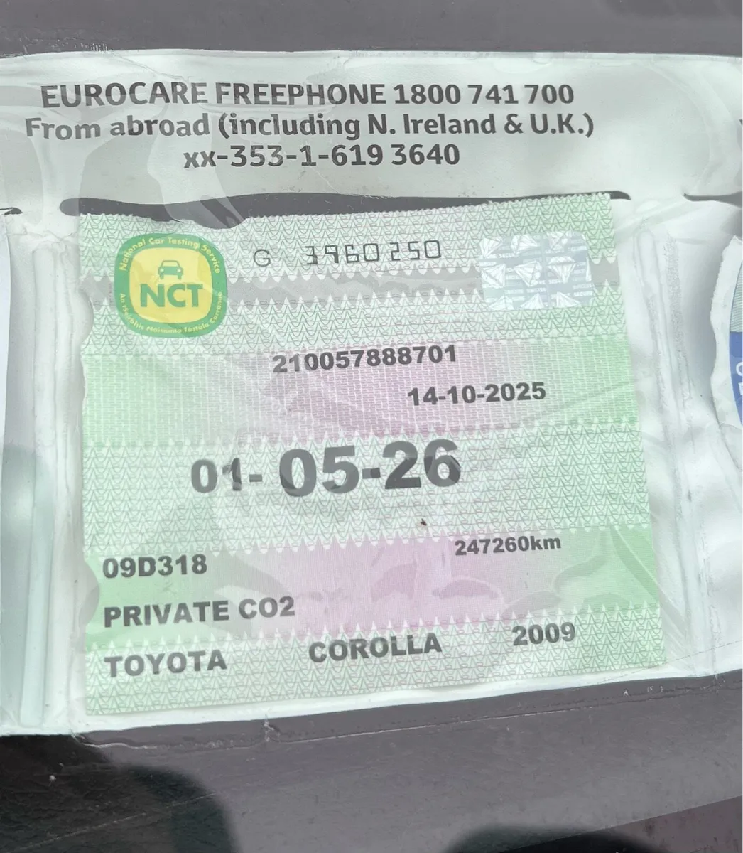 2009 Toyota Corolla 1.4 Diesel New NCT 05/26 - Image 3