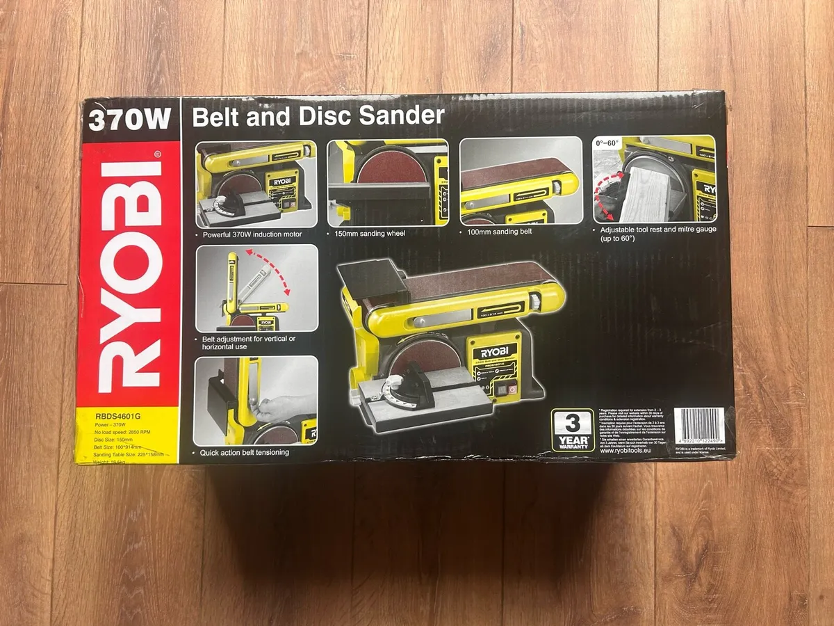Ryobi 370W Belt and Disc Sander - Unopened Brand N - Image 2