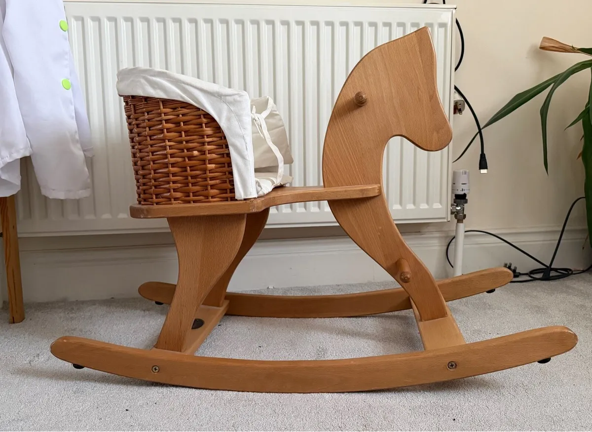 Vintage style wooden toy rocking horse - Image 2