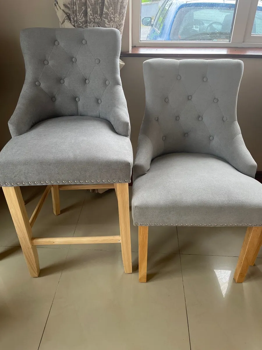2 Dining chairs and 2 Bar chairs - Image 1