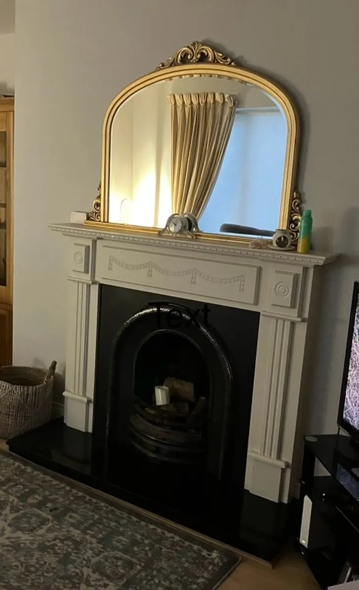 Gilt Over Mantle Mirror - Image 2