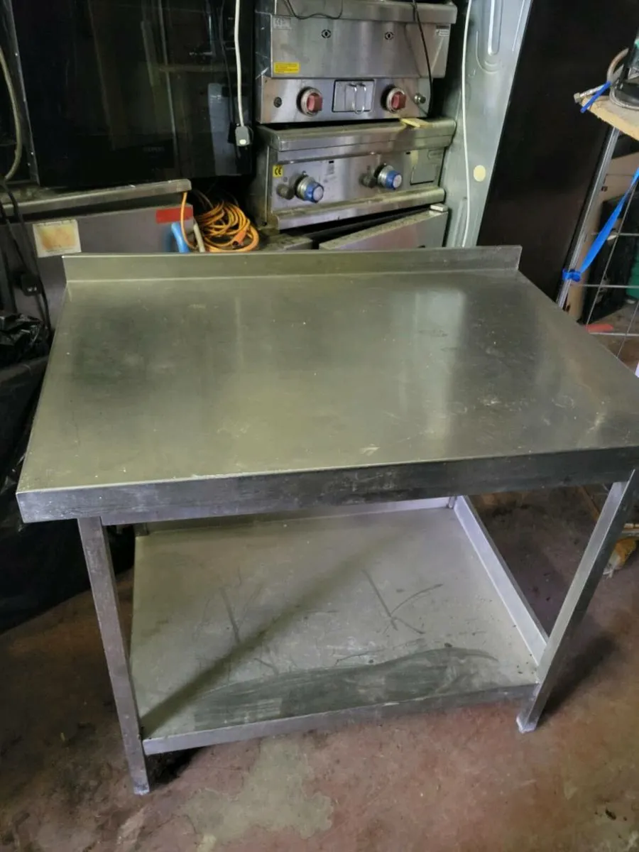 Table Stainless Steel Shelved. - Image 2
