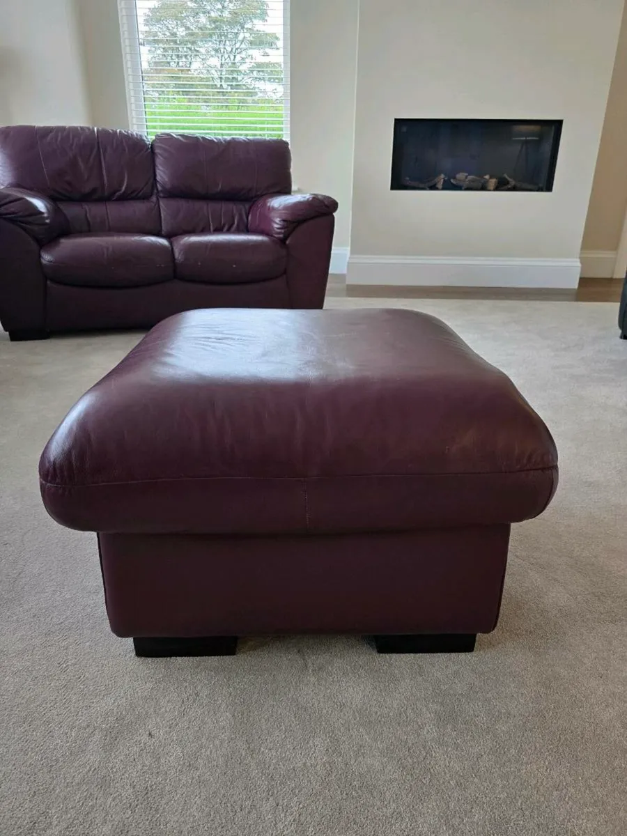 3 Piece Burgundy Sofa Set - Image 4
