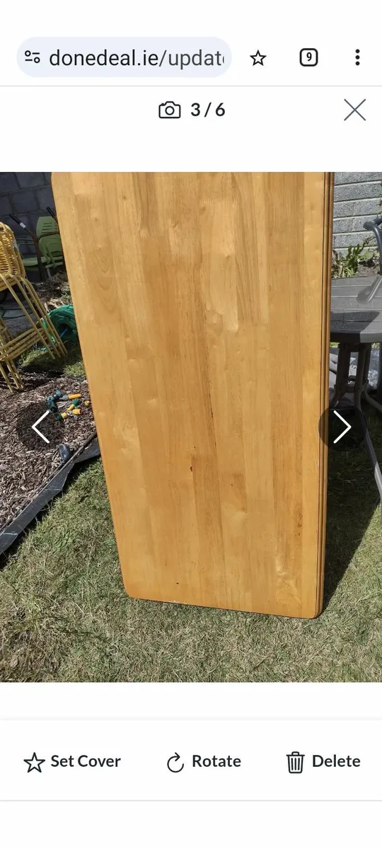 Heavy solid Oak table top or coffee table - Image 2