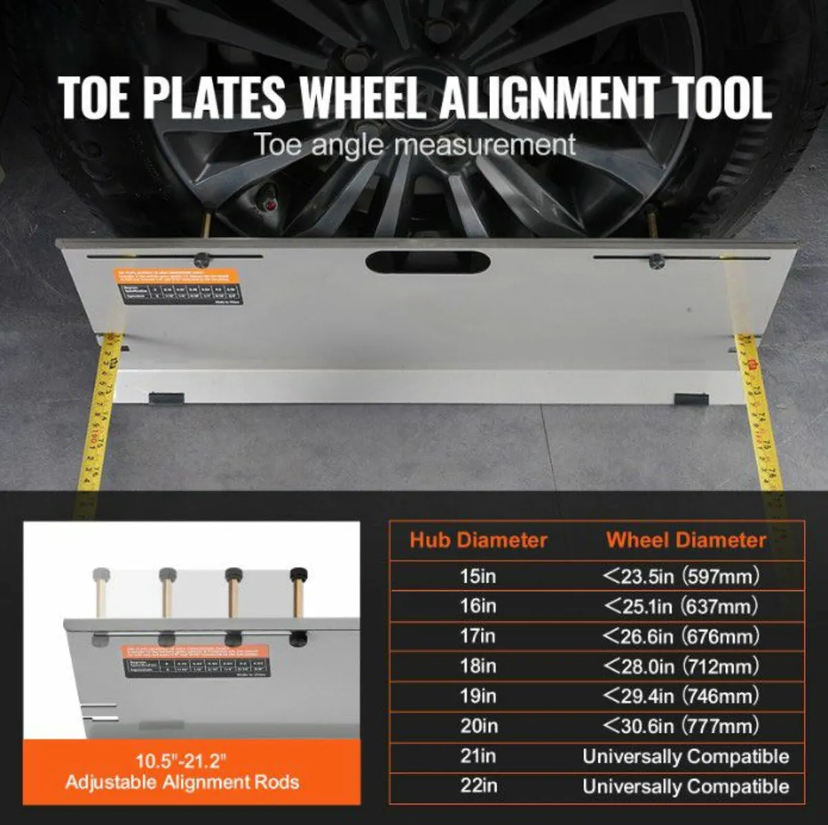 Wheel Alignment Tool, 2-Pack Alignment Tool Plates - Image 3