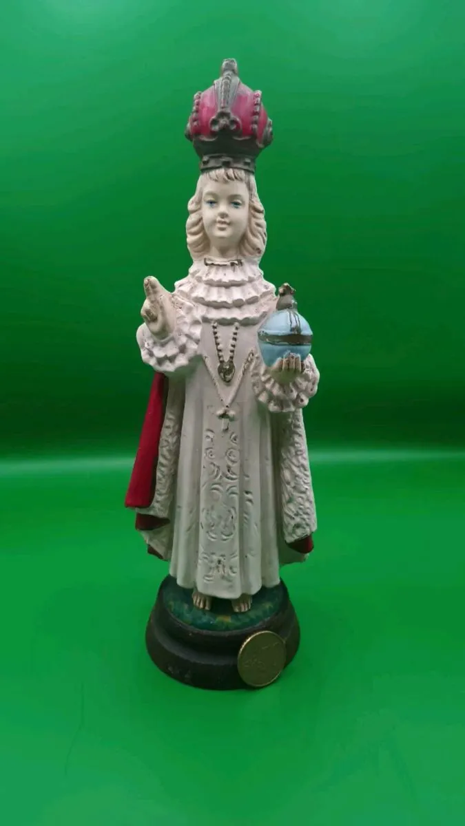 Vintage wooden hand painted Child of Prague - Image 2