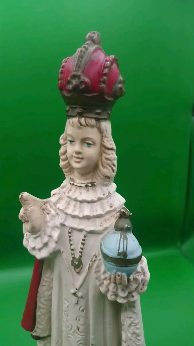 Vintage wooden hand painted Child of Prague - Image 4