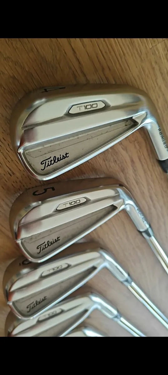Titleist T100 irons 4-GW(50°)DG X100 AMT White - Image 2