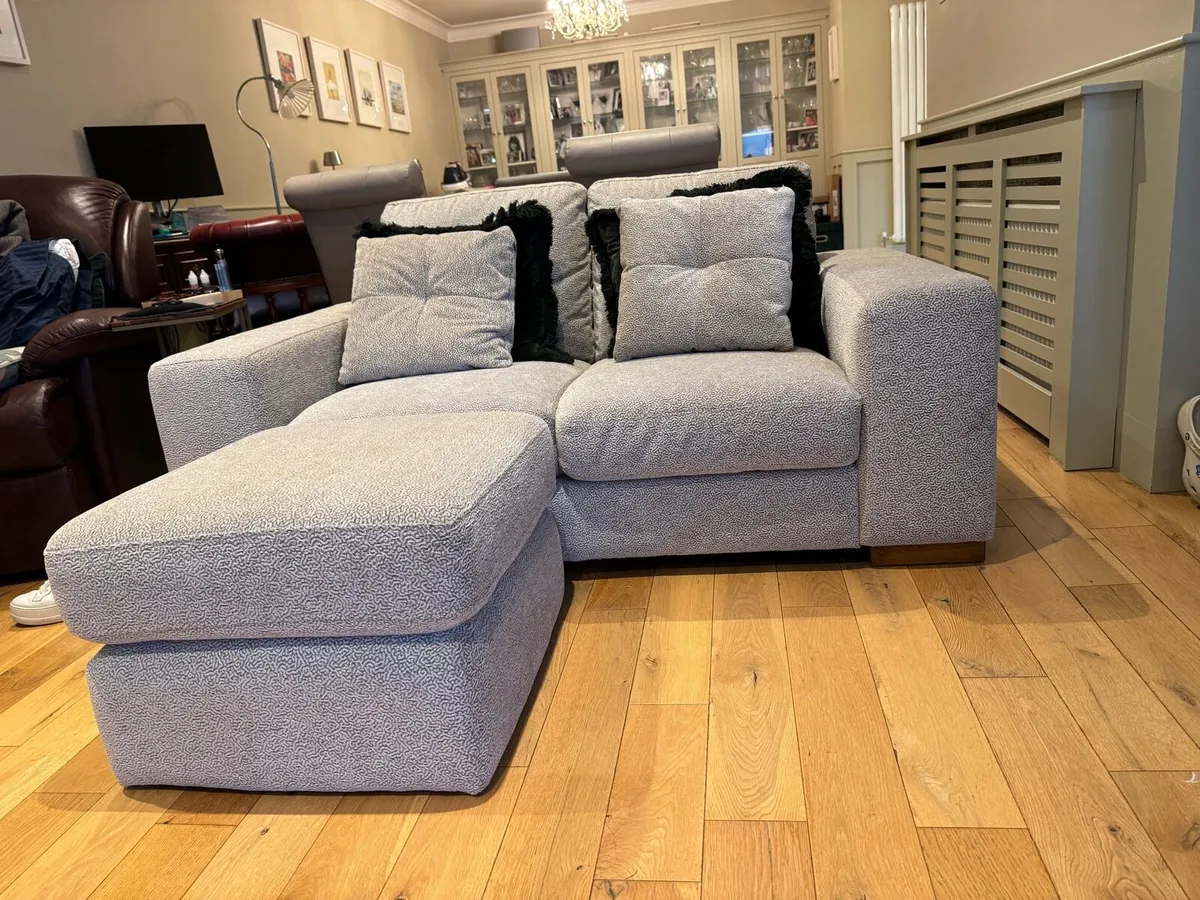 2 Seater Sofa + Pouff - Image 2