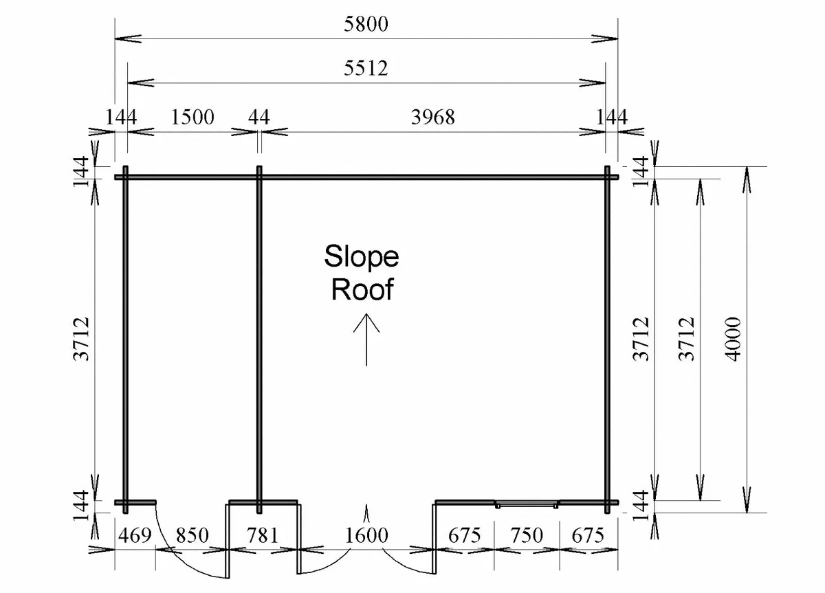 Ecohome Log Cabins Portlaoise 2 Room 6m x 4m - Image 4