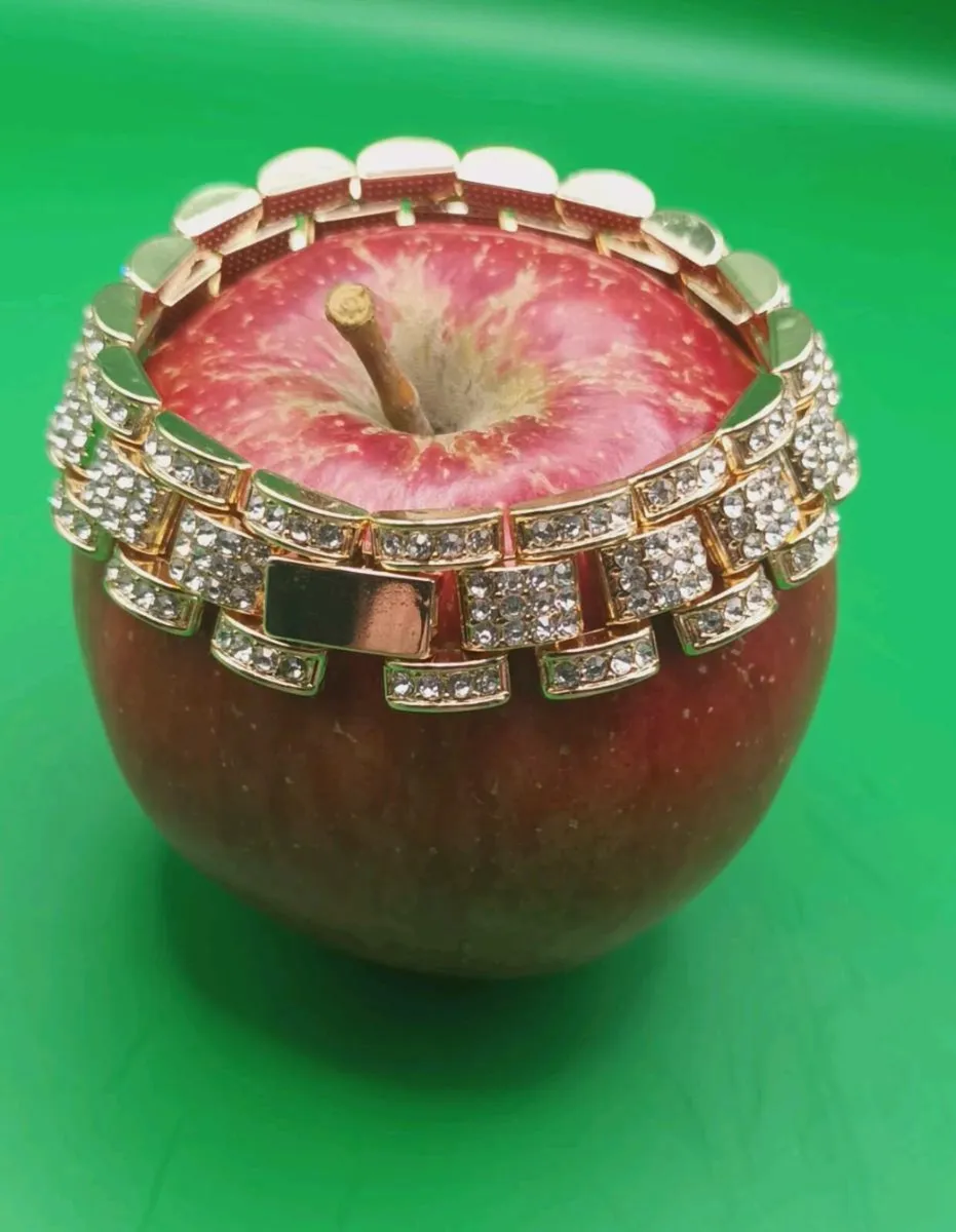 Gold tone diamante bracelet, unisex, D18 post 6e - Image 2