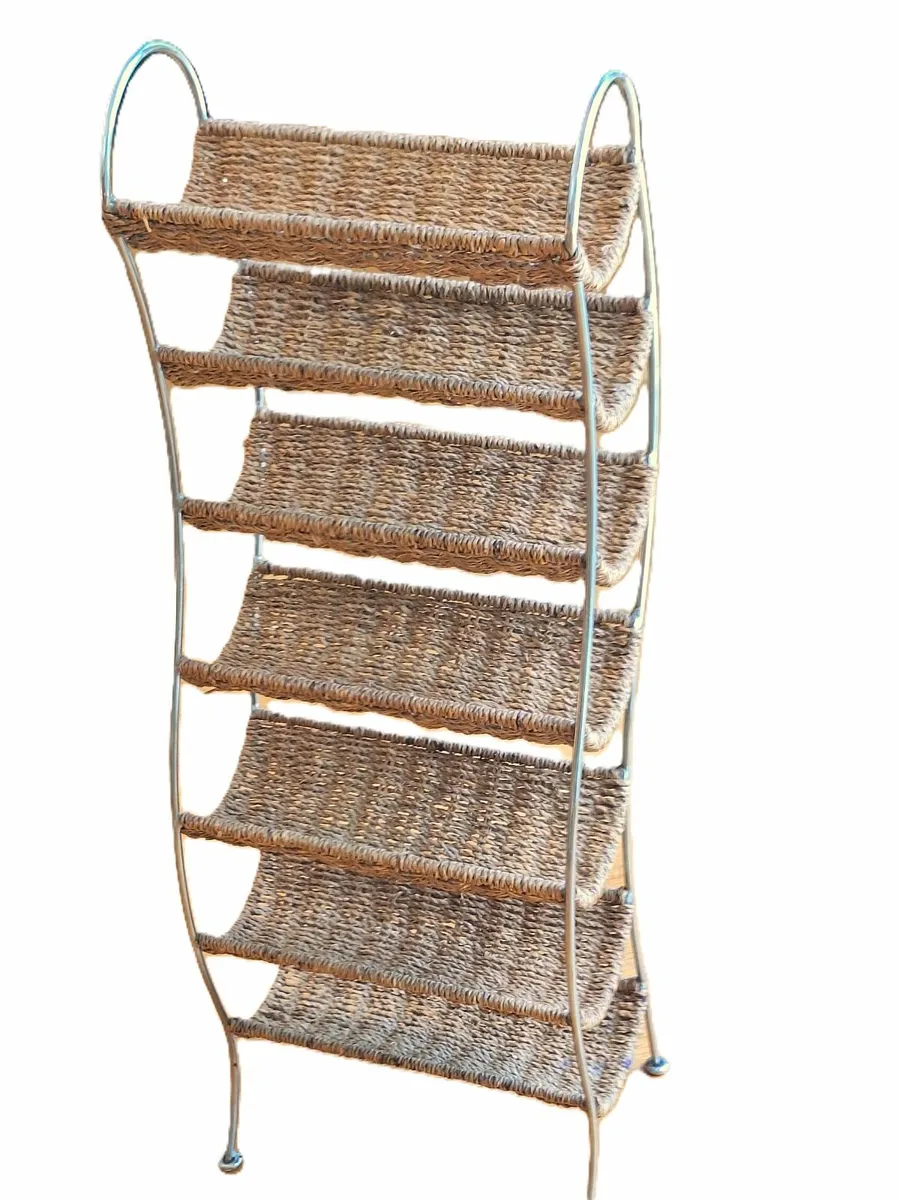 Freestanding Rattan Wine/Scarf Rack - Image 1