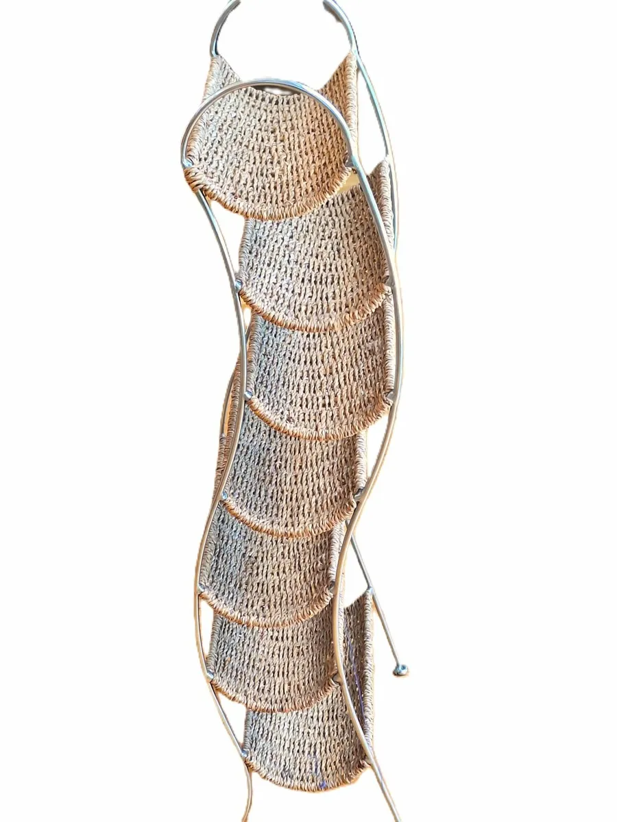 Freestanding Rattan Wine/Scarf Rack - Image 2