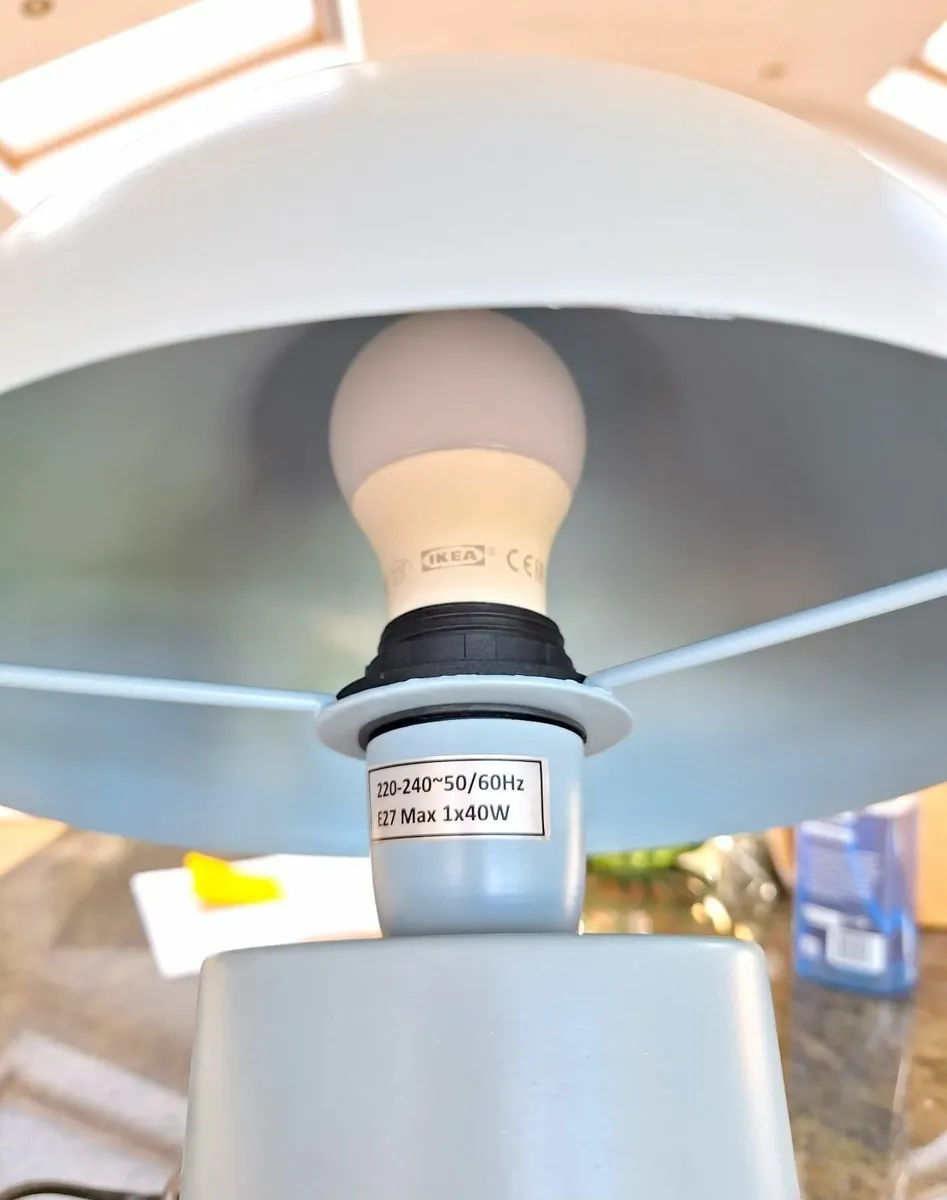 Grey Mushroom Table Lamp - Image 2