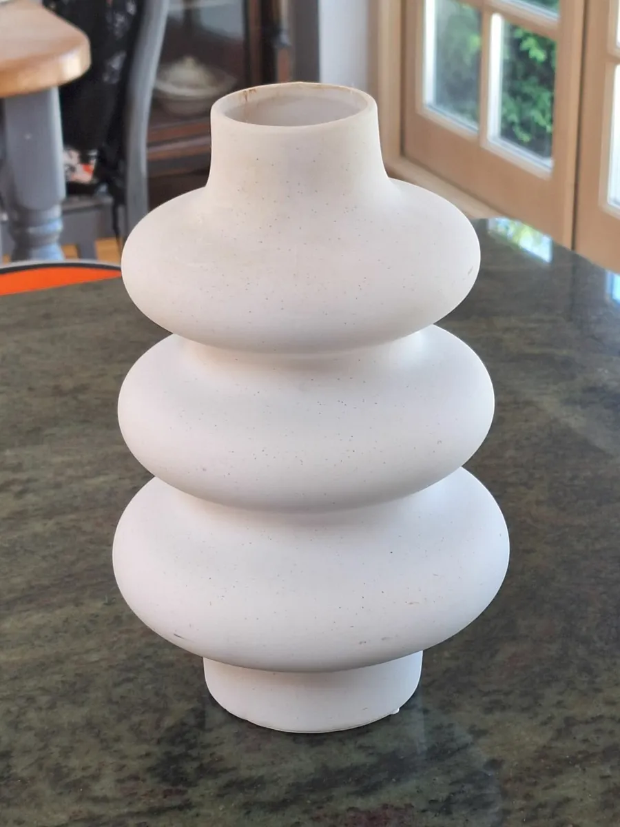 Large White Retro Jysk Vase - Image 1