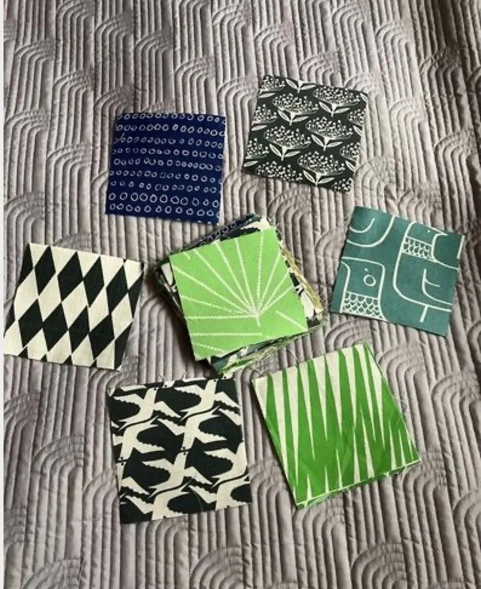 Fabric DIY squares Qty. 50 Crafting Quilt - Image 1