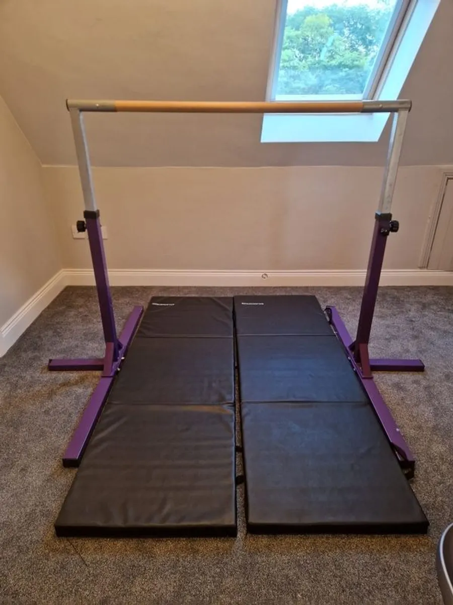Gymnastics Bar & Mats - Image 1