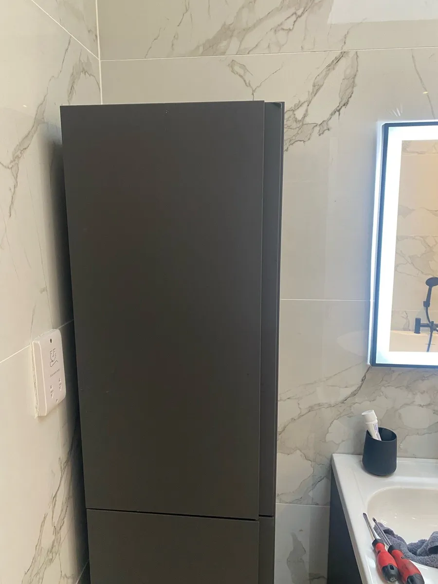 Dark grey column wall mounted cabinet ( New ) - Image 2
