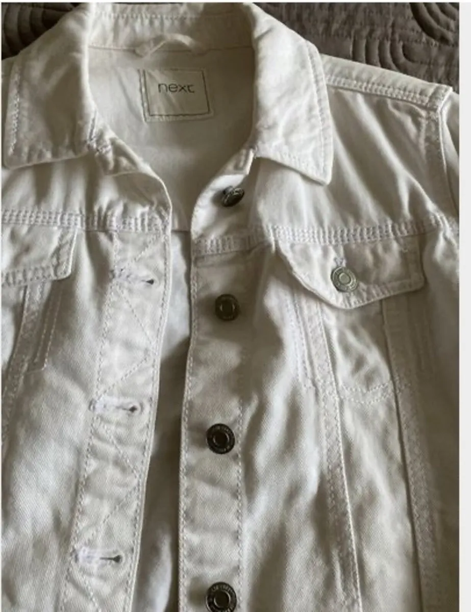 Next - White Denim Jacket - Age 13years - Image 4