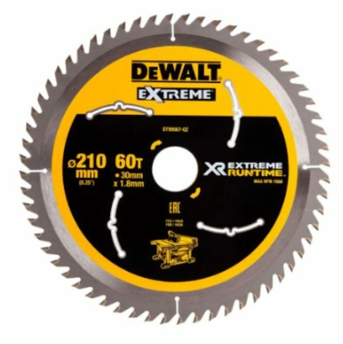 Dewalt Dt99567 210 X 30mm X 60t Table Saw Blade