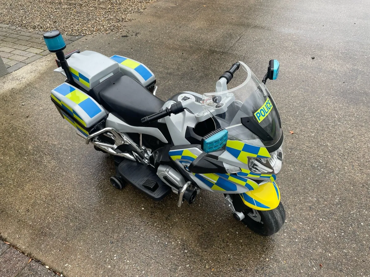 Ride On Battery Powered Police Bike (BMW) - Image 1