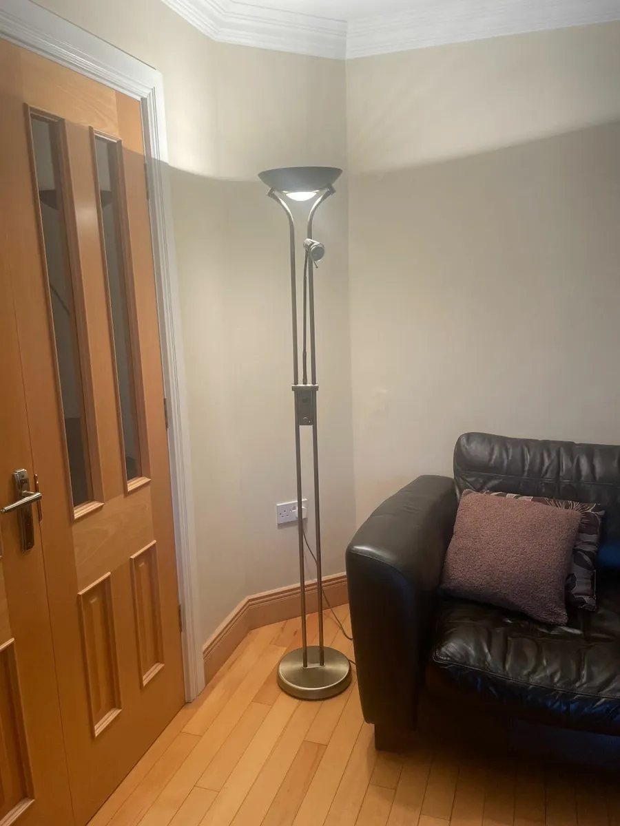 Designer Floor Lamp – Gold – Mint Condition - Image 1