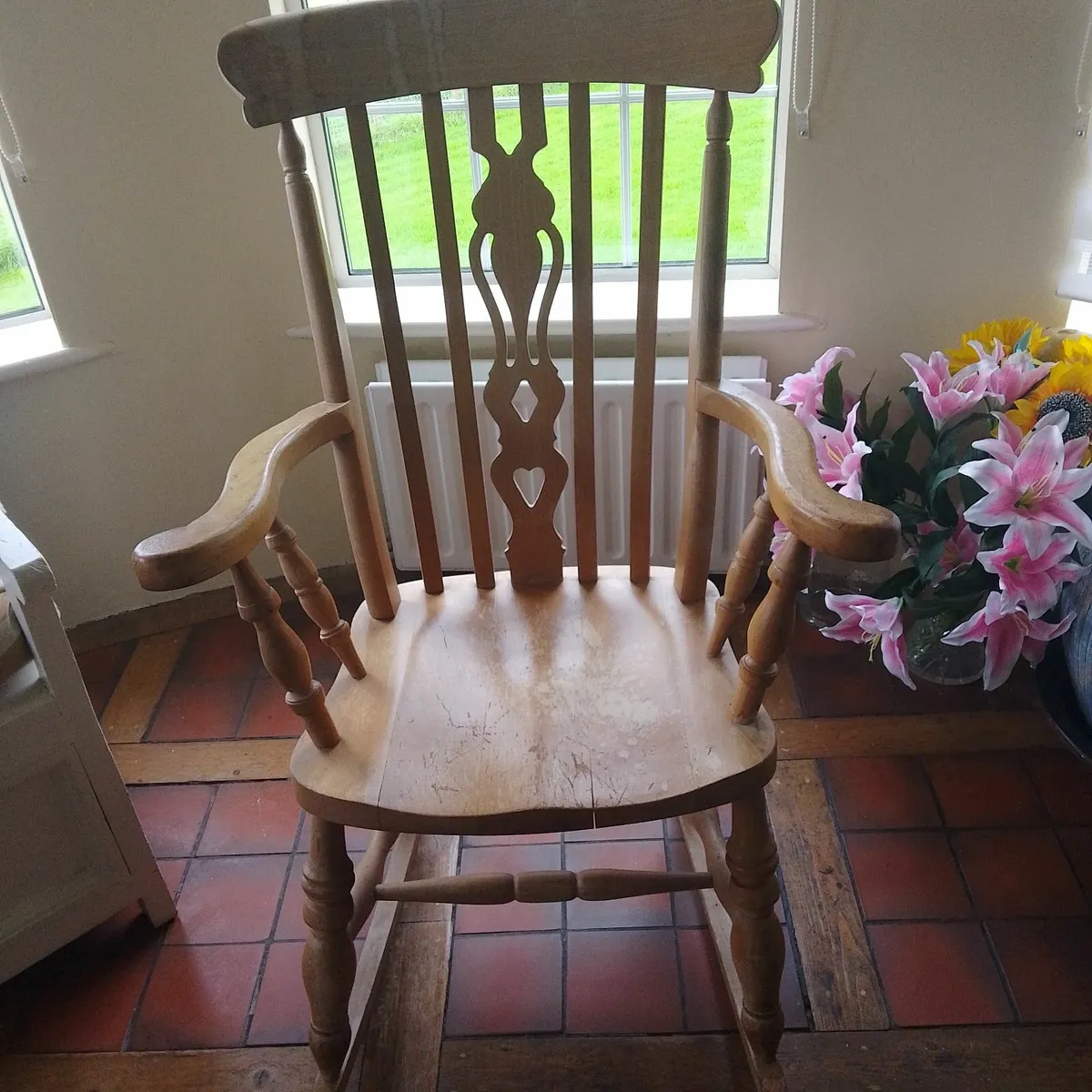 Wooden Rocking Chair - Image 4