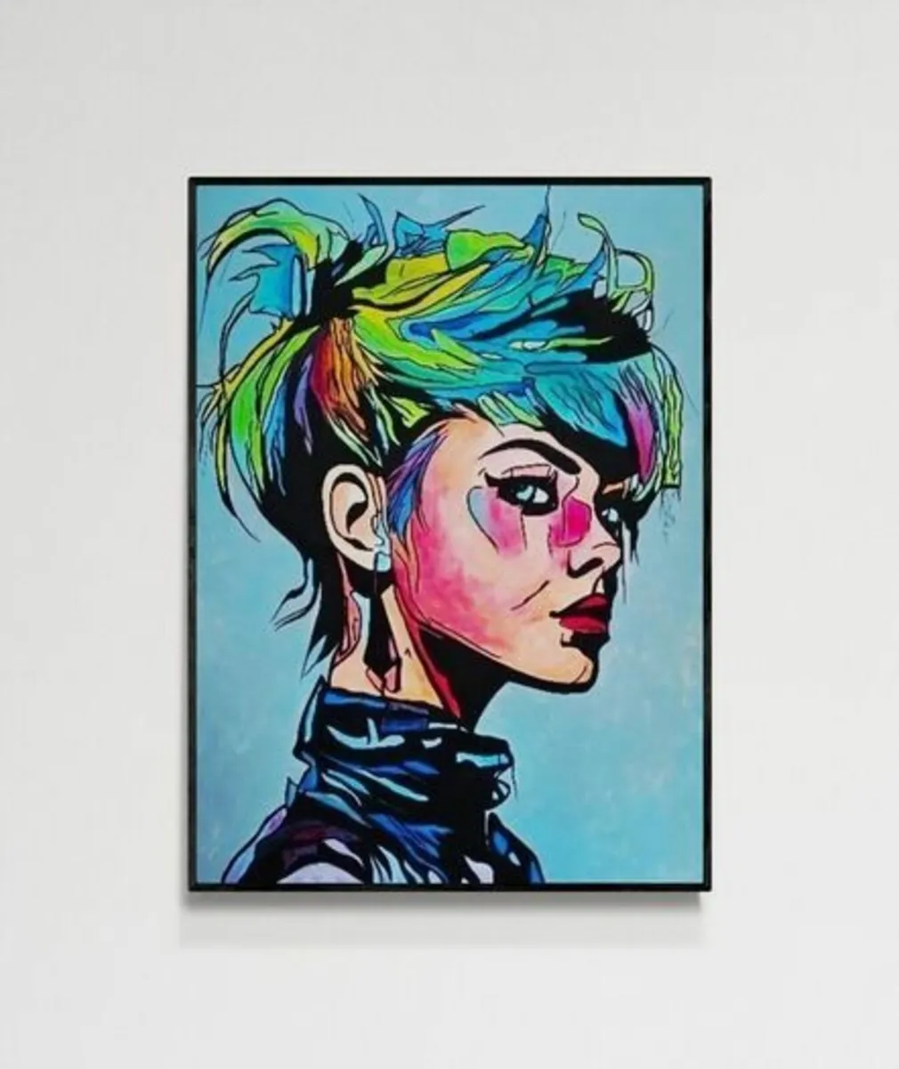 Original hand paint picture, acrylic painting by S - Image 1