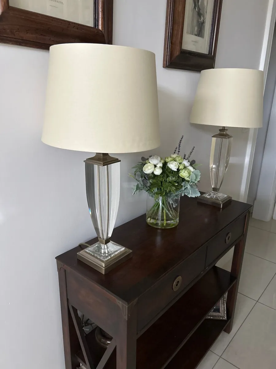 Laura Ashley Carson Lamps and Shade x 2 - Image 4