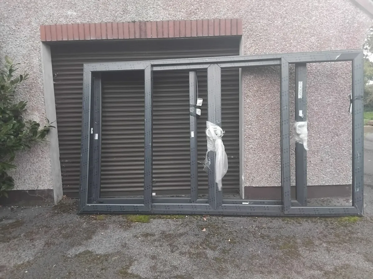PVC anthracite grey slider doors x 2