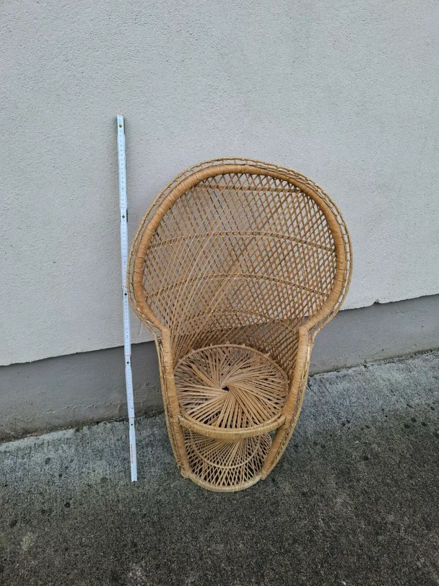 Tall kids rattan chair - Image 1