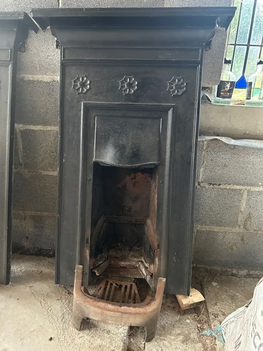 Pair of Antique Cast Iron Fire Places - Image 2