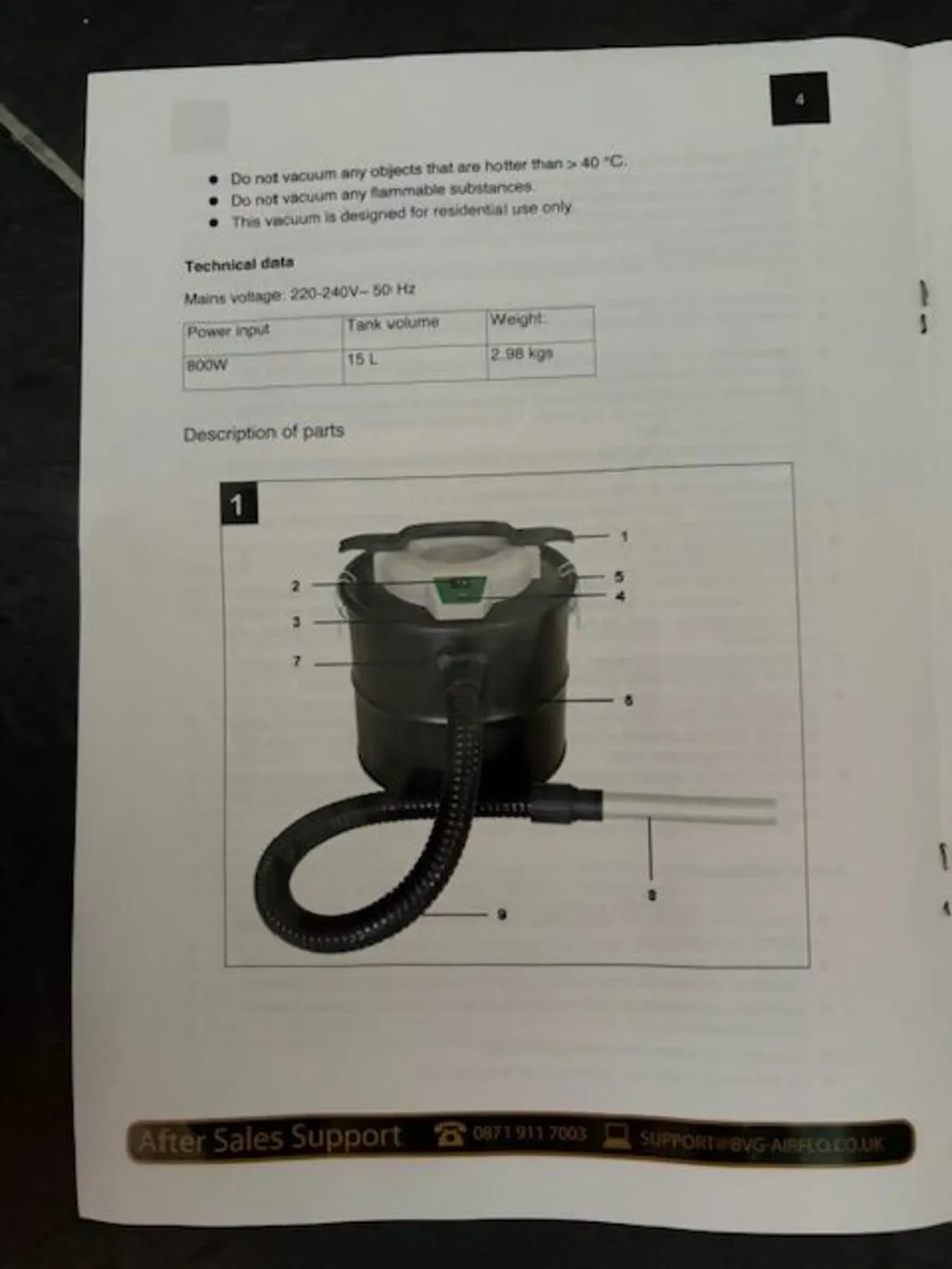 NEW Ash vacuum cleaner for fires, stoves, BBQ etc - Image 3