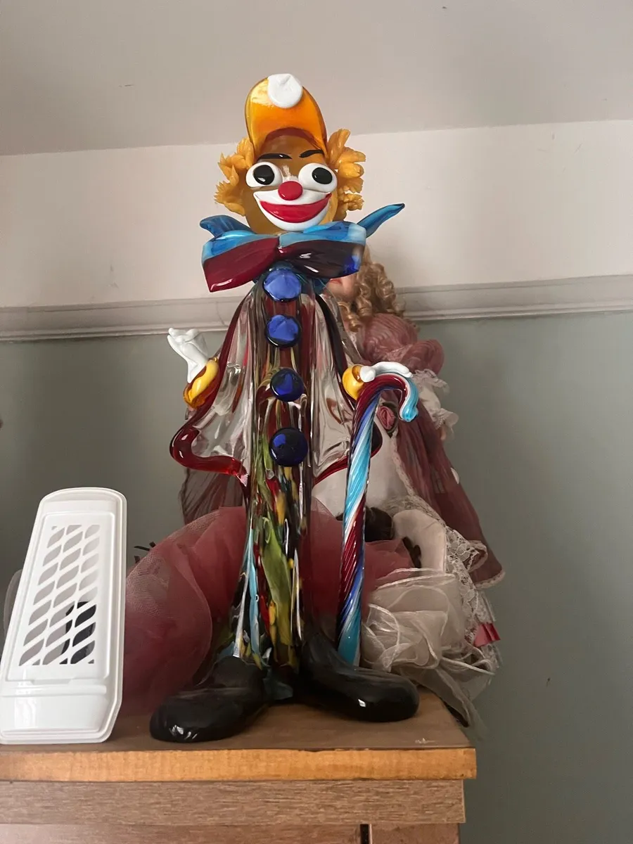 Glass clown decoration