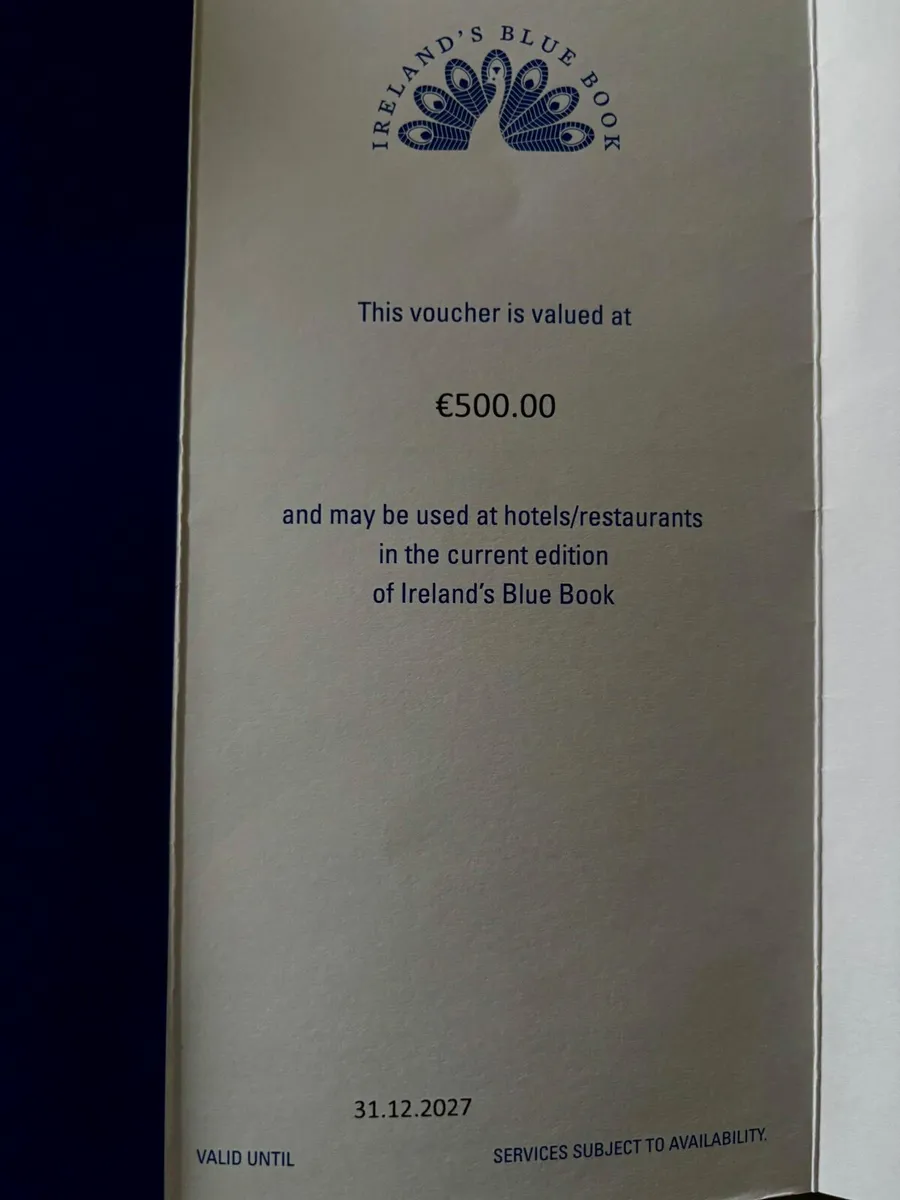 Blue book hotels voucher - Image 1