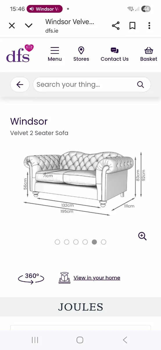 2 seater sofa , 3 seater sofa and pouffe - Image 3
