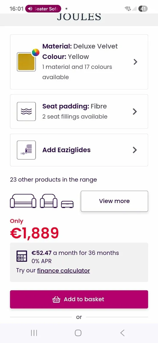 2 seater sofa , 3 seater sofa and pouffe - Image 4