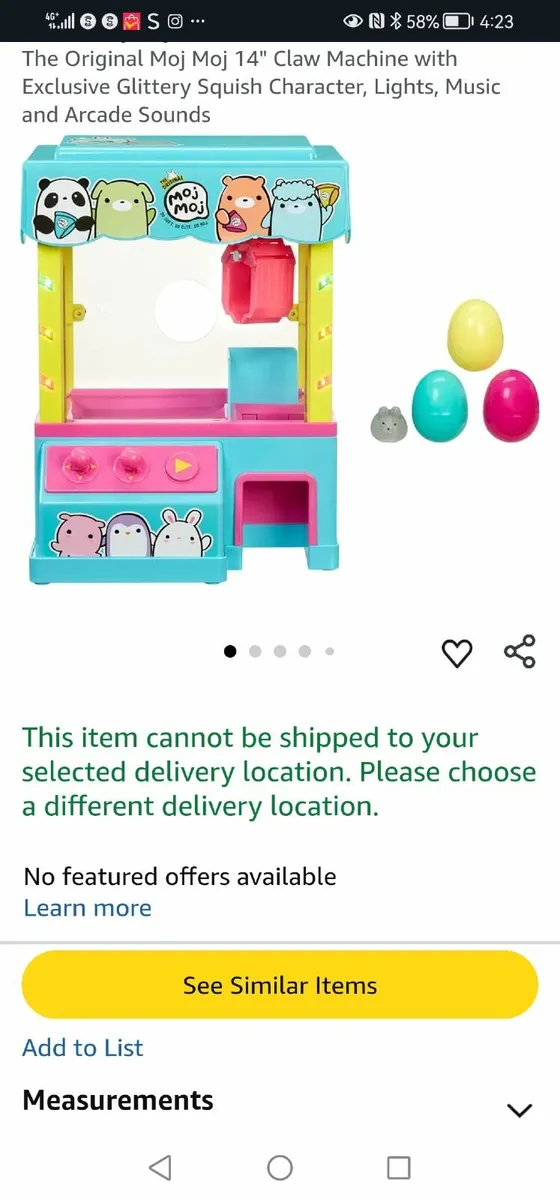 Moj moj claw machine