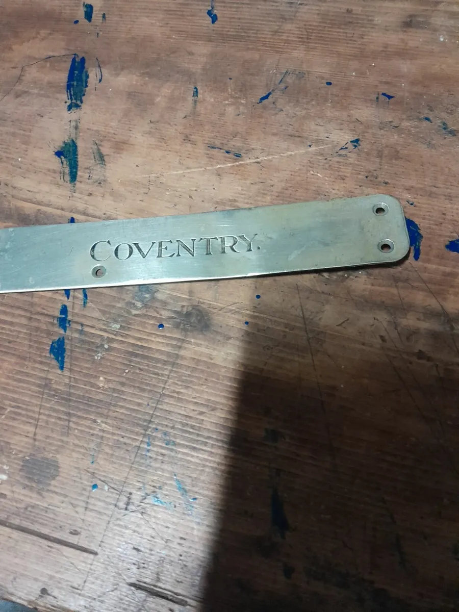 Vintage humber l t d coventry name plate - Image 4