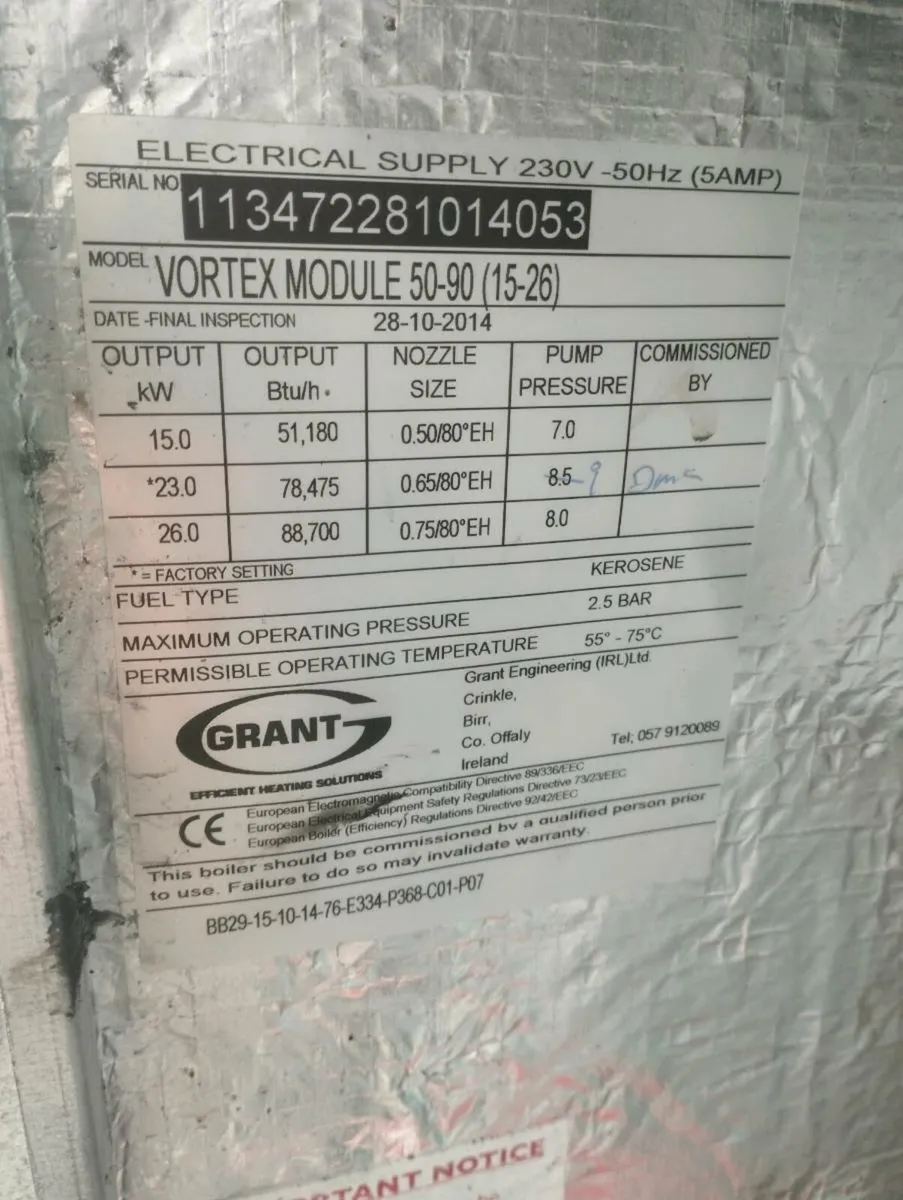 Boiler unit for sale - Image 1