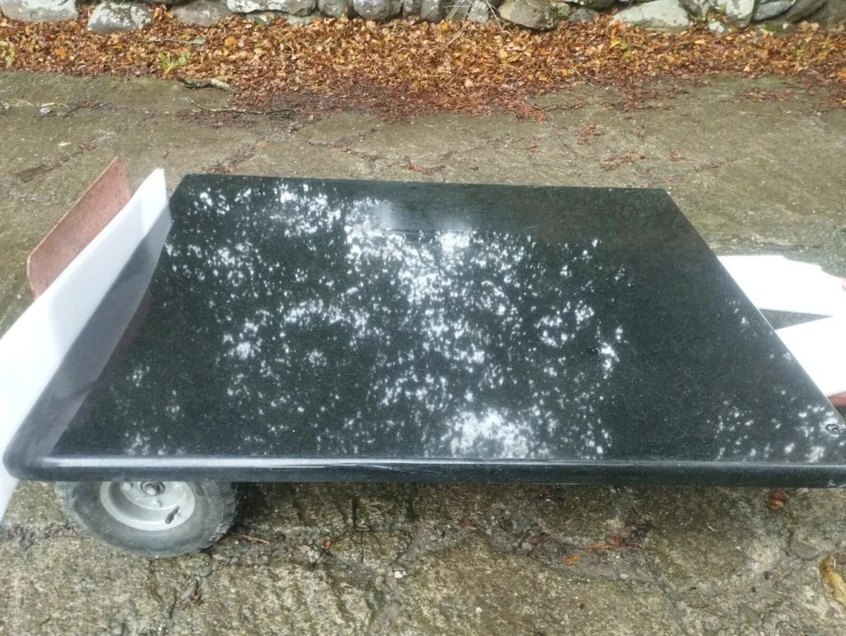 Polished granite stove hearth - Image 1